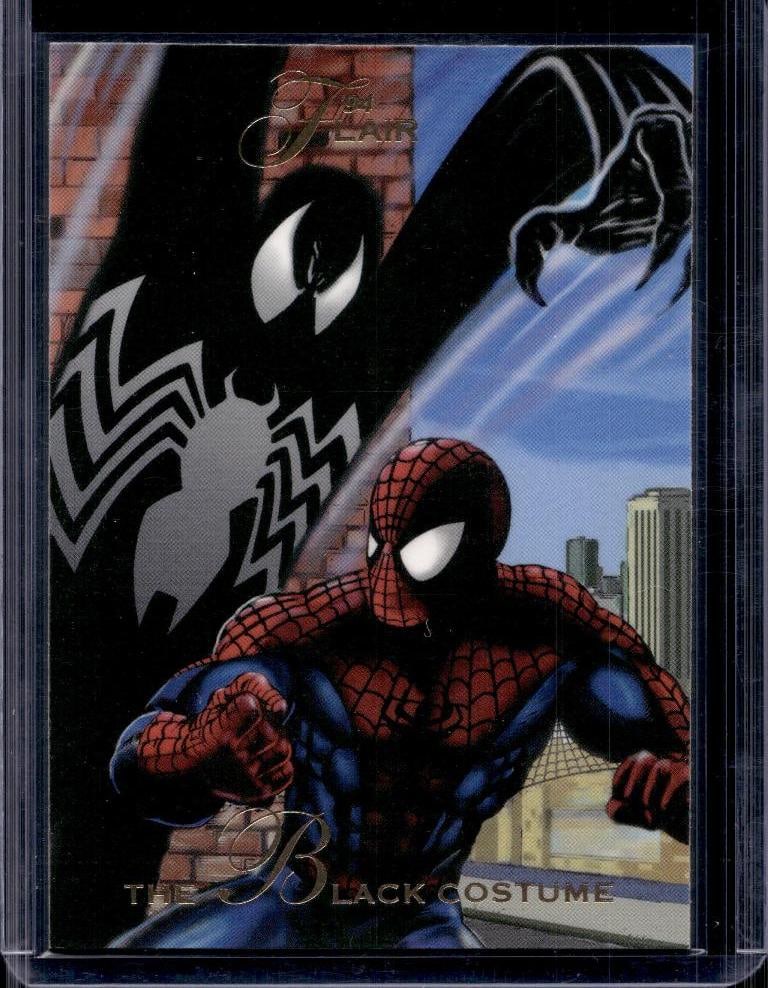 SPIDER-MAN THE BLACK COSTUME 1994 FLAIR MARVEL INAUGURAL EDITION: NEAR MINT OR BETTER CONDITION