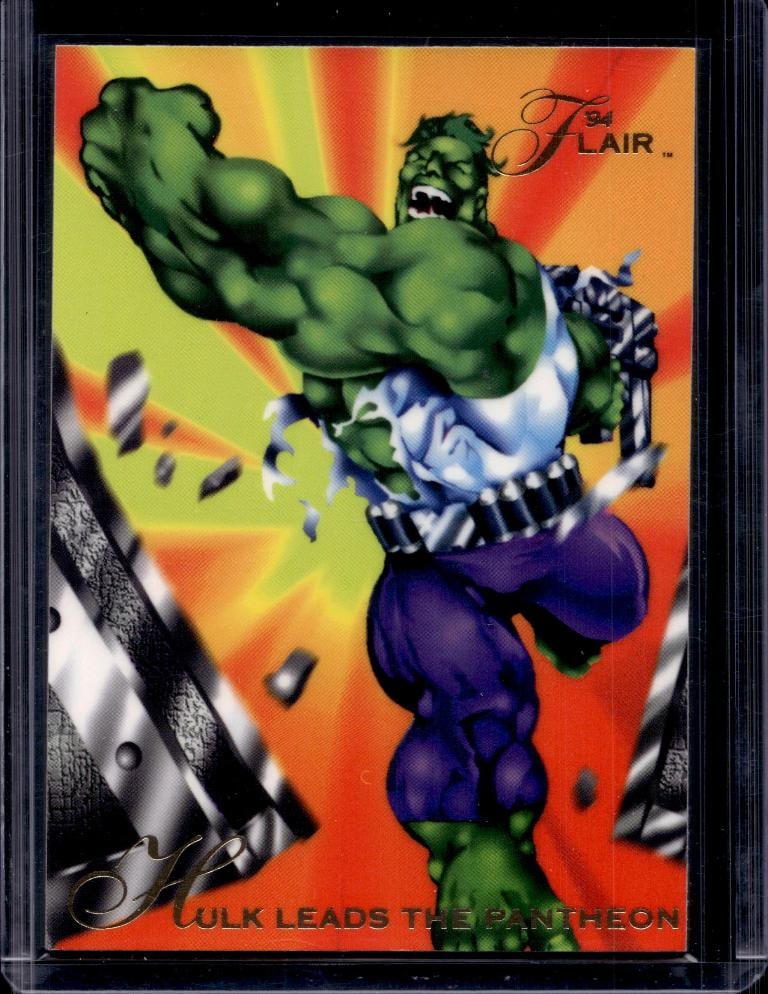 HULK LEADS THE PANTHEON 1994 FLAIR MARVEL INAUGURAL EDITION: NEAR MINT OR BETTER CONDITION