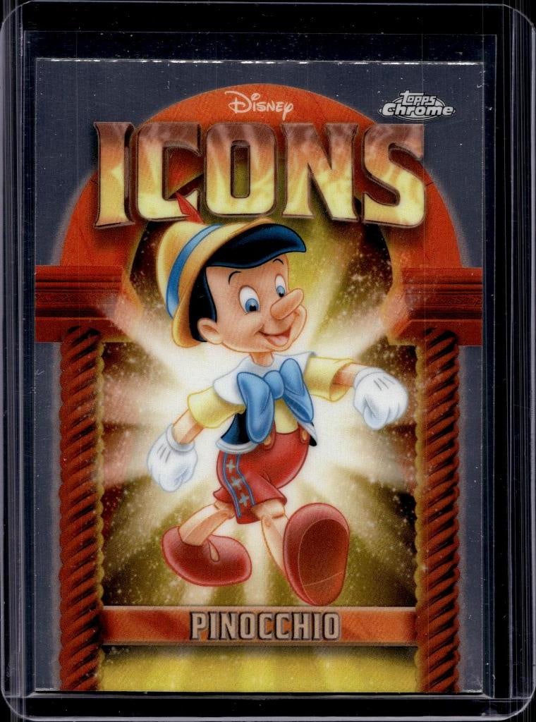 PINOCCHIO 2025 TOPPS CHROME DISNEY ICONS INSERT: NEAR MINT OR BETTER CONDITION