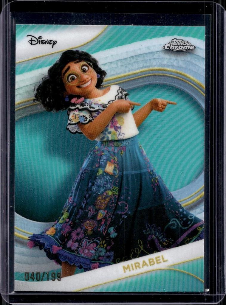MIRABEL 2025 TOPPS CHROME DISNEY TEAL REFRACTOR: 40/199. NEAR MINT OR BETTER CONDITION