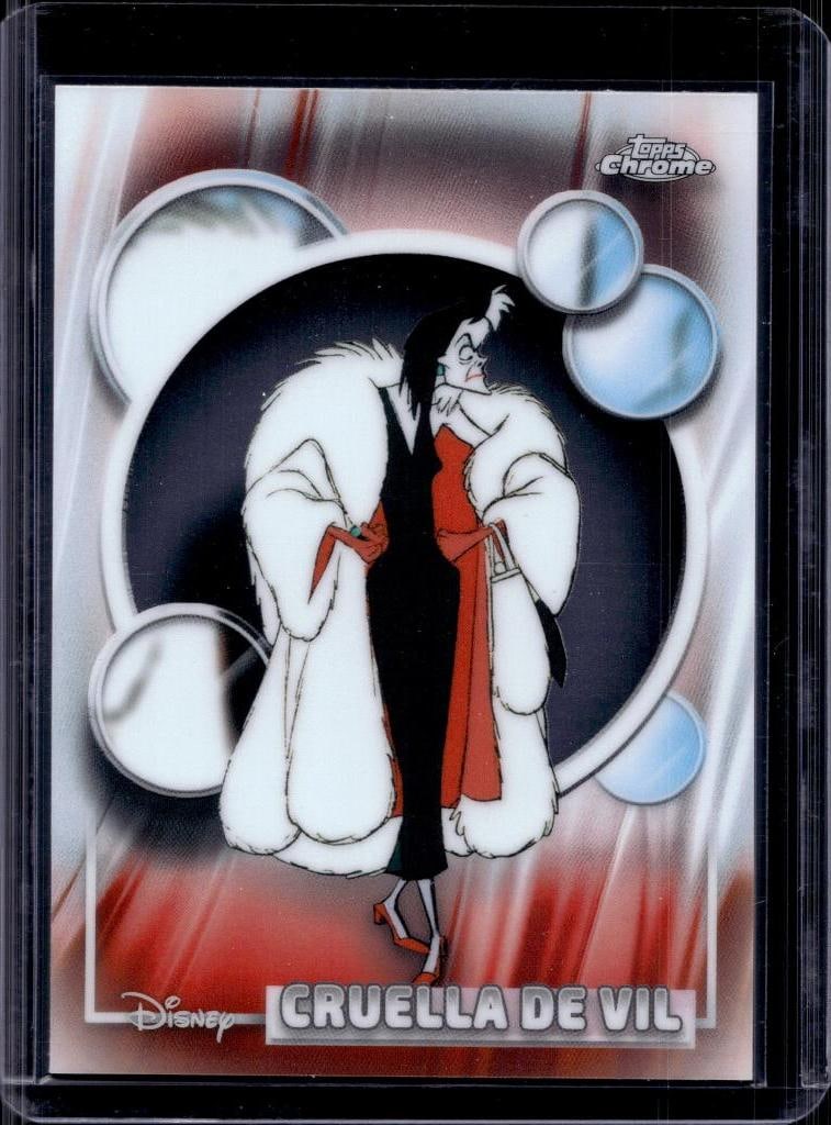 CRUELLA DE VIL 2026 TOPPS CHROME DISNEY: NEAR MINT OR BETTER CONDITION