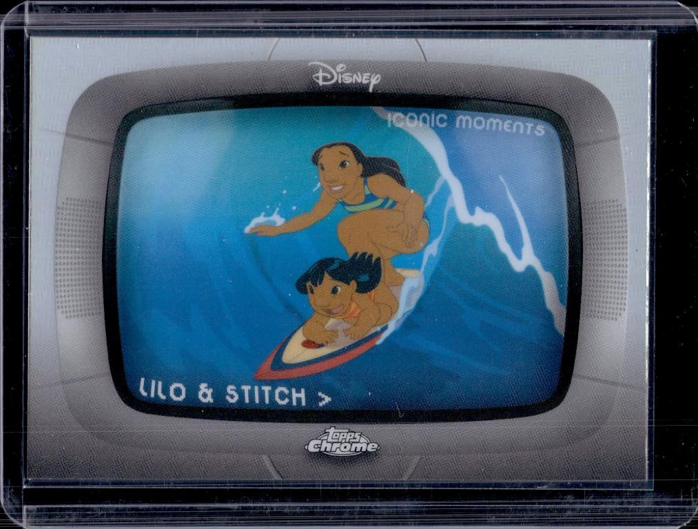 LILO HAWAIIN ROLLER COASTER RIDE 2026 TOPPS CHROME DISNEY ICONIC MOMENTS REFRACTOR: NEAR MINT OR BETTER CONDITION