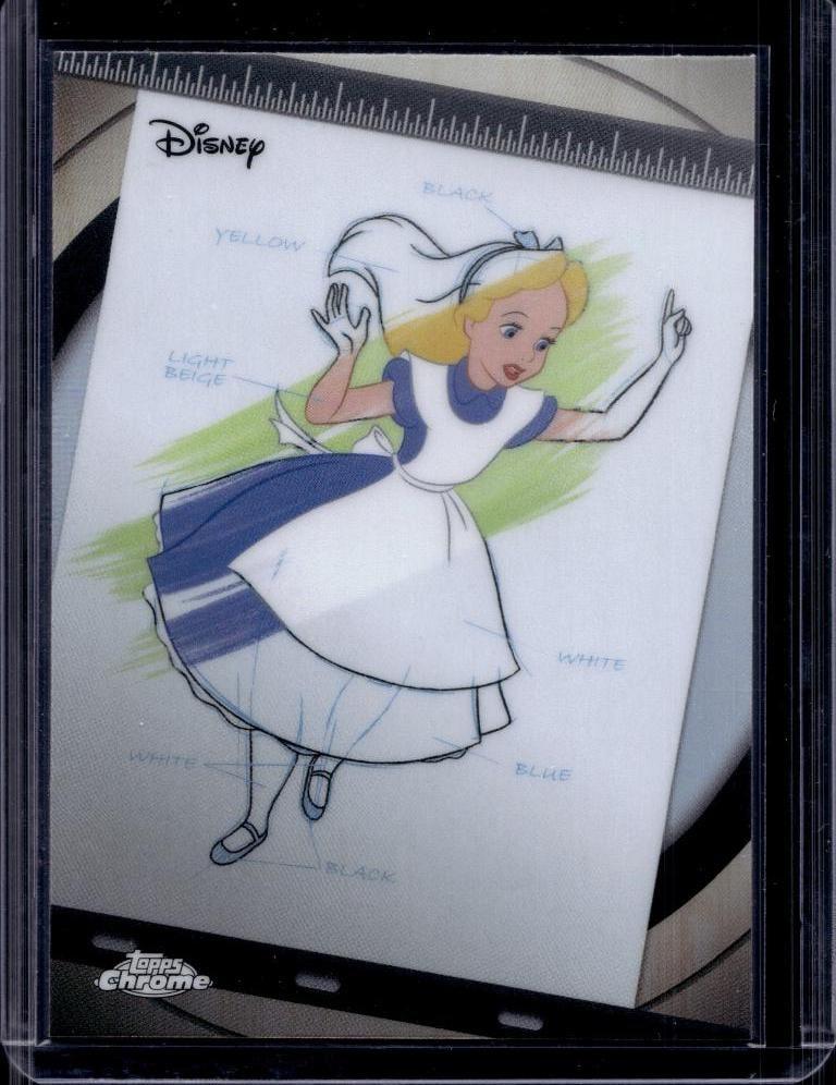 ALICE 2026 TOPPS CHROME DISNEY INK AND PAINT REFRACTOR: NEAR MINT OR BETTER CONDITION