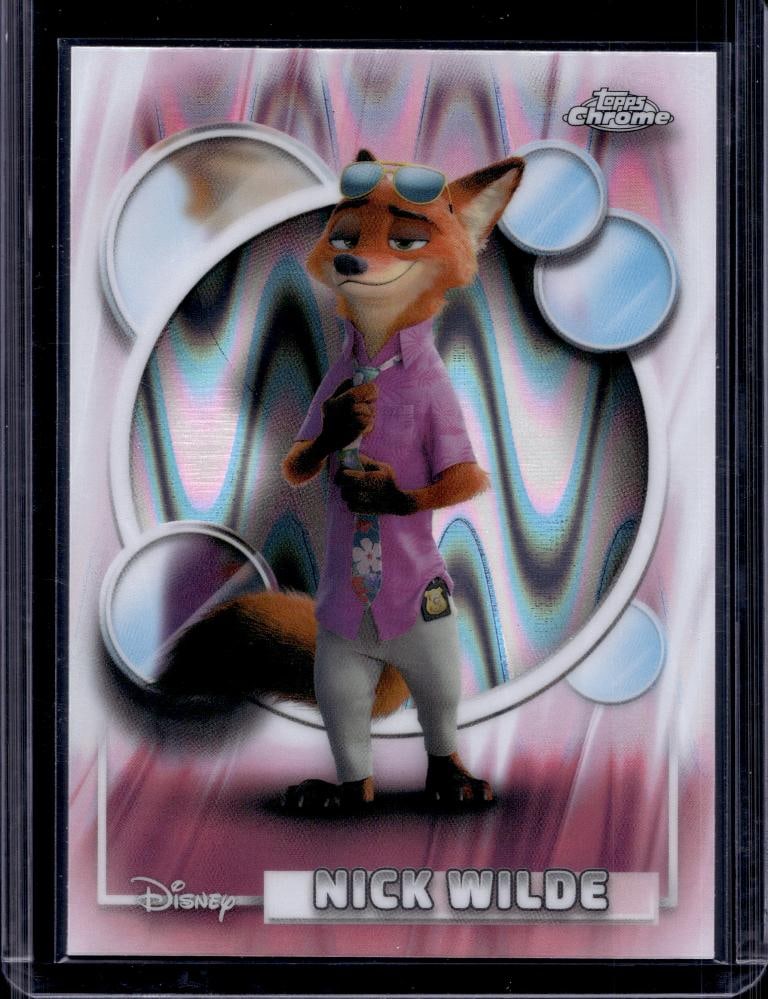 NICK WILDE 2026 TOPPS CHROME DISNEY RAYWAVE REFRACTOR: NEAR MINT OR BETTER CONDITION