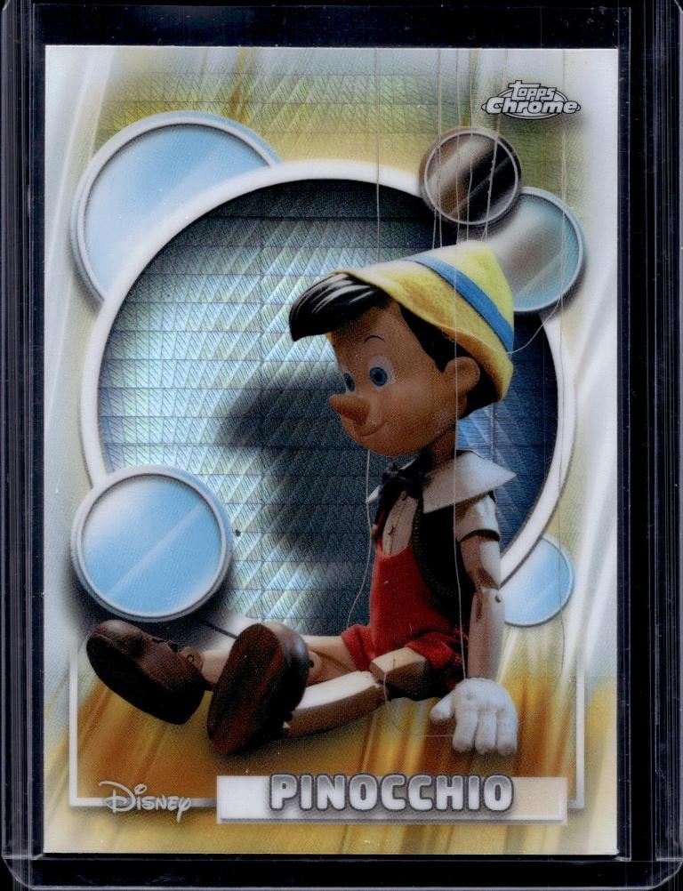 PINOCCHIO 2026 TOPPS CHROME DISNEY PRISMATIC REFRACTOR: NEAR MINT OR BETTER CONDITION