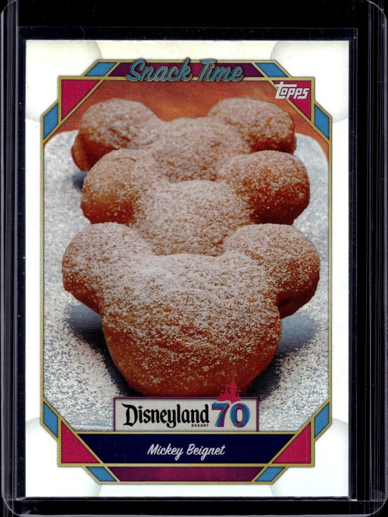 MICKEY BEIGNET 2025 TOPPS DISNEYLAND 70TH RAINBOW FOIL: NEAR MINT OR BETTER CONDITION