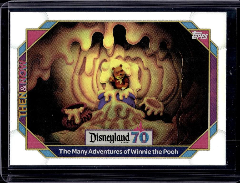 WINNIE THE POOH 2025 TOPPS DISNEYLAND 70TH RAINBOW FOIL: NEAR MINT OR BETTER CONDITION