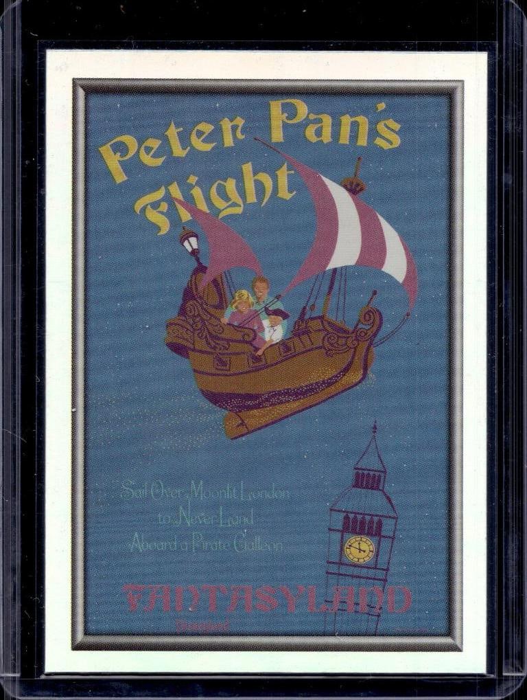 PETER PAN'S FLIGHT 2025 TOPPS DISNEYLAND 70TH FANTASYLAND POSTER INSERT: NEAR MINT OR BETTER CONDITION