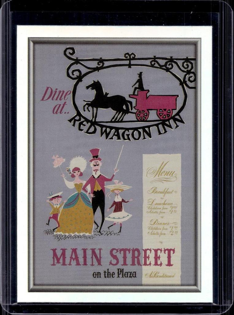 RED WAGON INN 2025 TOPPS DISNEYLAND 70TH MAIN STREET POSTER INSERT: NEAR MINT OR BETTER CONDITION