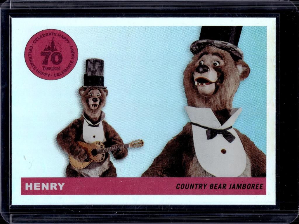 HENRY (COUNTY BEAR JAMBOREE) 2025 TOPPS DISNEYLAND 70TH 1955 INSERT: NEAR MINT OR BETTER CONDITION