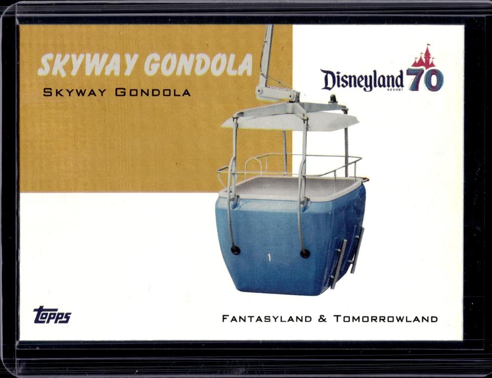 SKYWAY GONDOLA 2025 TOPPS DISNEYLAND 70TH RIDE VEHICLE 1954 INSERT: NEAR MINT OR BETTER CONDITION
