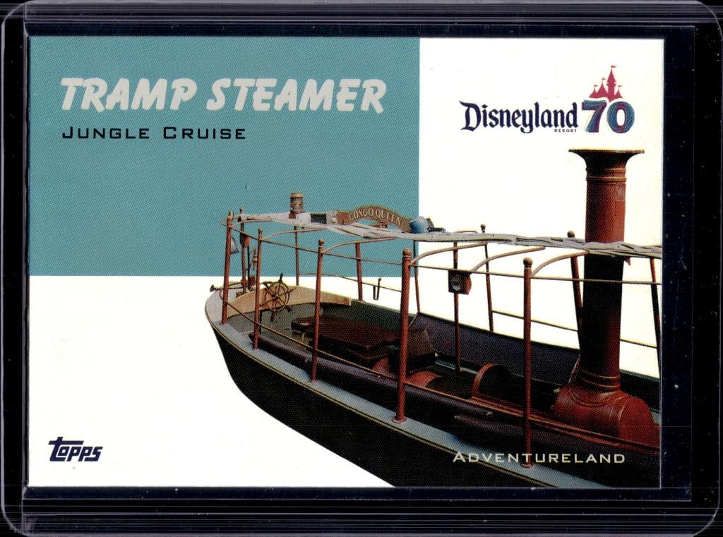 TRAMP STEAMER 2025 TOPPS DISNEYLAND 70TH RIDE VEHICLE 1954 INSERT: NEAR MINT OR BETTER CONDITION