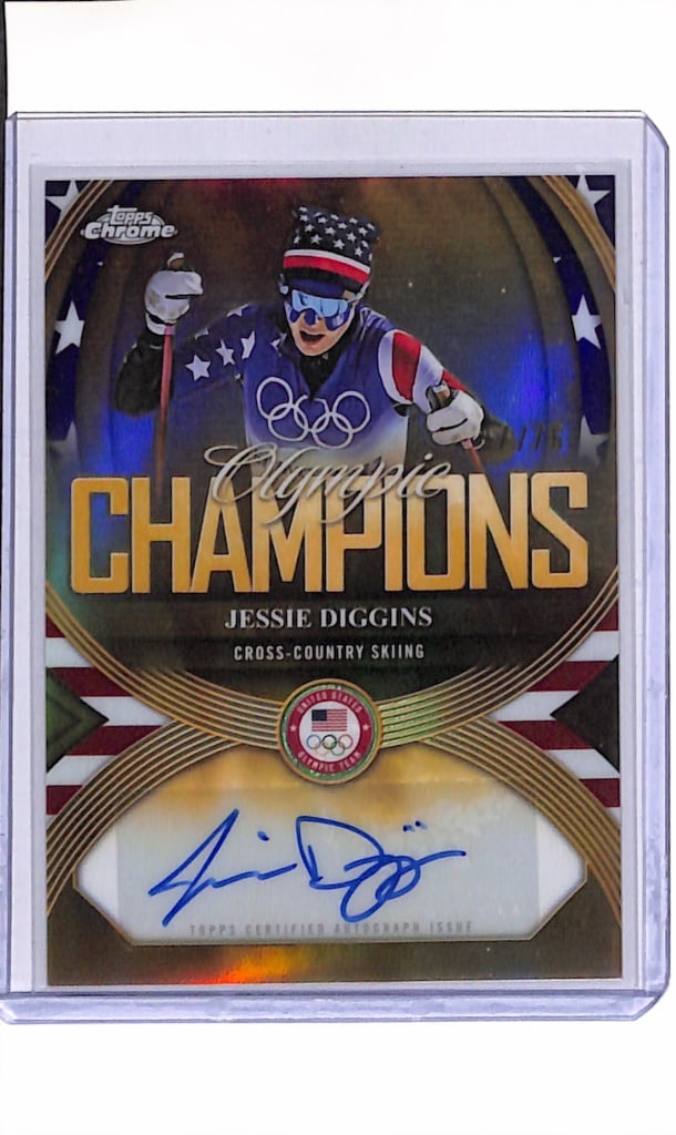 JESSIE DIGGINS 2026 TOPPS CHROME GOLD REFRACTOR AUTOGRAPH: 57/76. NEAR MINT OR BETTER CONDITION