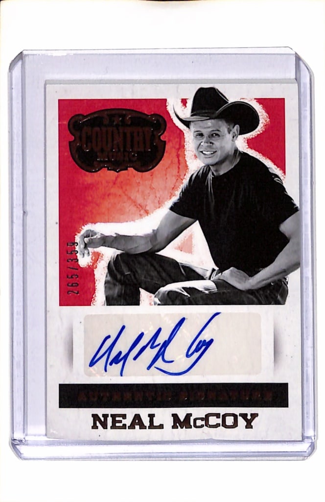 NEAL MCCOY 2014 PANINI COUNTY MUSIC AUOGRAPH CARD: 265/359. NEAR MINT OR BETTER CONDITION