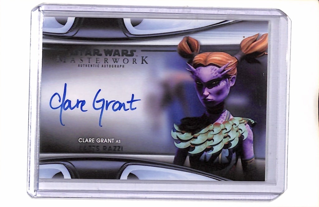 CLARE GRANT AS LATIS RAZZI TOPPS STAR WARS MASTERWORK AUTOGRAPH