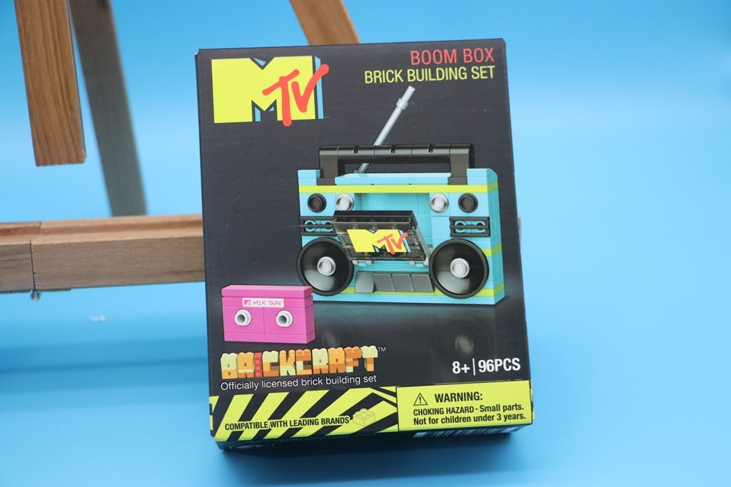 MTV BRICK FIGURE: A BRICKCRAFT MTV BOOM BOX BLOCK FIGURE. BRAND NEW