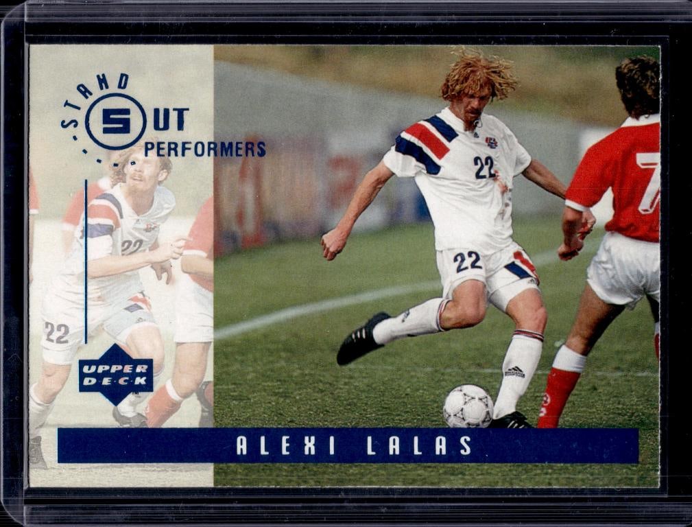 ALEXI LALAS 1994 UPPER DECK WORLD CUP ROOKIE CARD: NEAR MINT OR BETTER CONDITION
