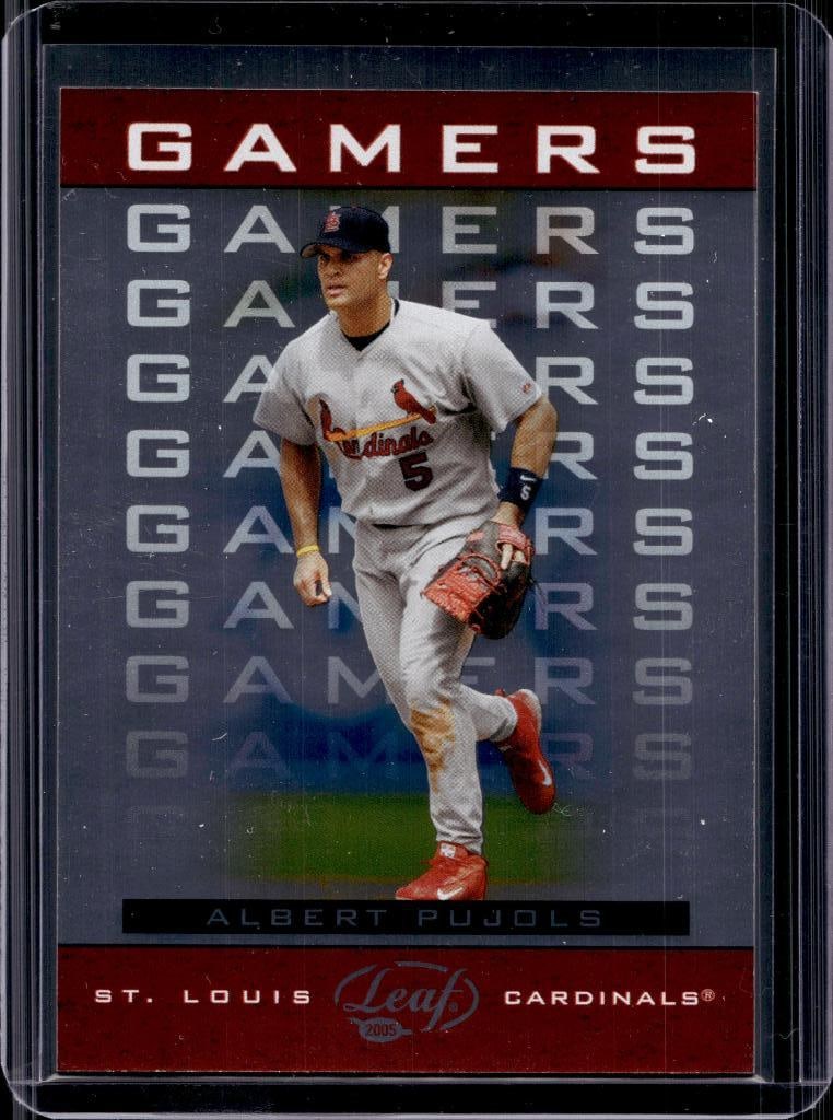 ALBERT PUJOLS 2005 LEAF GAMERS INSERT: NEAR MINT OR BETTER CONDITION