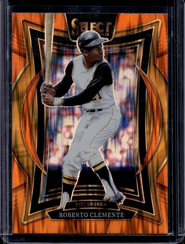 ROBERTO CLEMENTE 2025 PANINI SELECT ORANGE FLASH PRIZM: NEAR MINT OR BETTER CONDITION