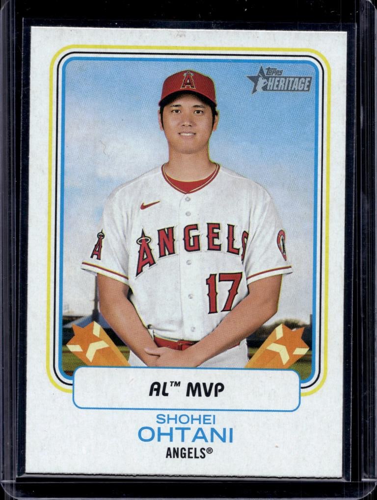 SHOHEI OHTANI 2022 TOPPS HERITAGE AWARD WINNERS MVP INSERT: NEAR MINT OR BETTER CONDITION