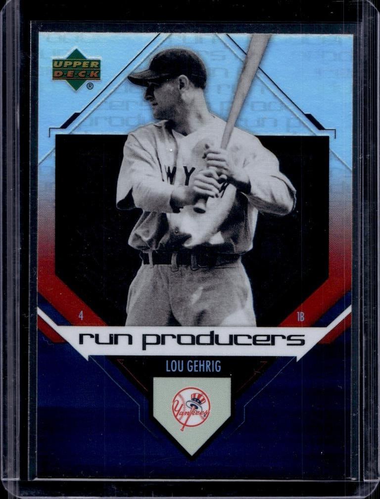 LOU GEHRIG 2006 UPPER DECK RUN PRODUCERS INSERT: NEAR MINT OR BETTER CONDITION
