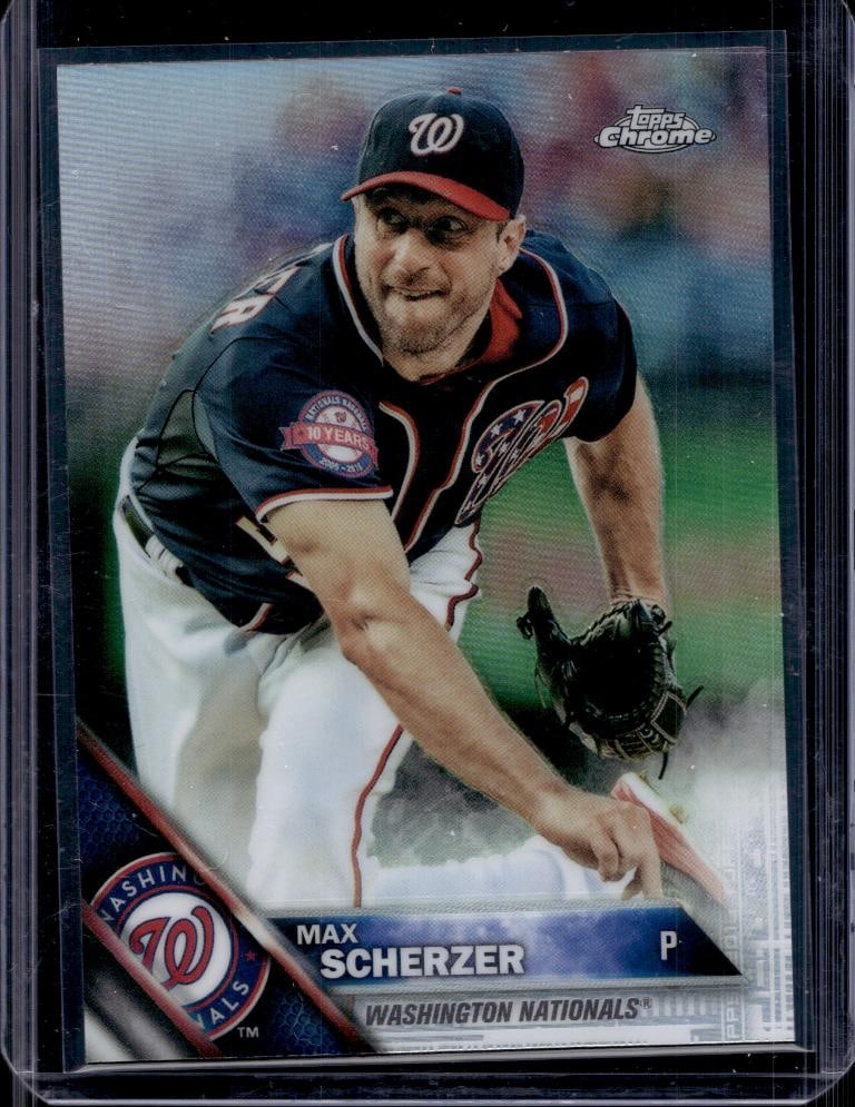MAX SCHERZER 2015 TOPPS CHROME REFRACTOR: NEAR MINT OR BETTER CONDITION