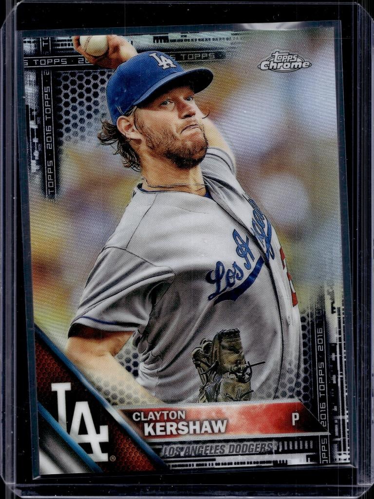 CLAYTON KERSHAW 2016 TOPPS CHROME BLACK REFRACTOR: NEAR MINT OR BETTER CONDITION