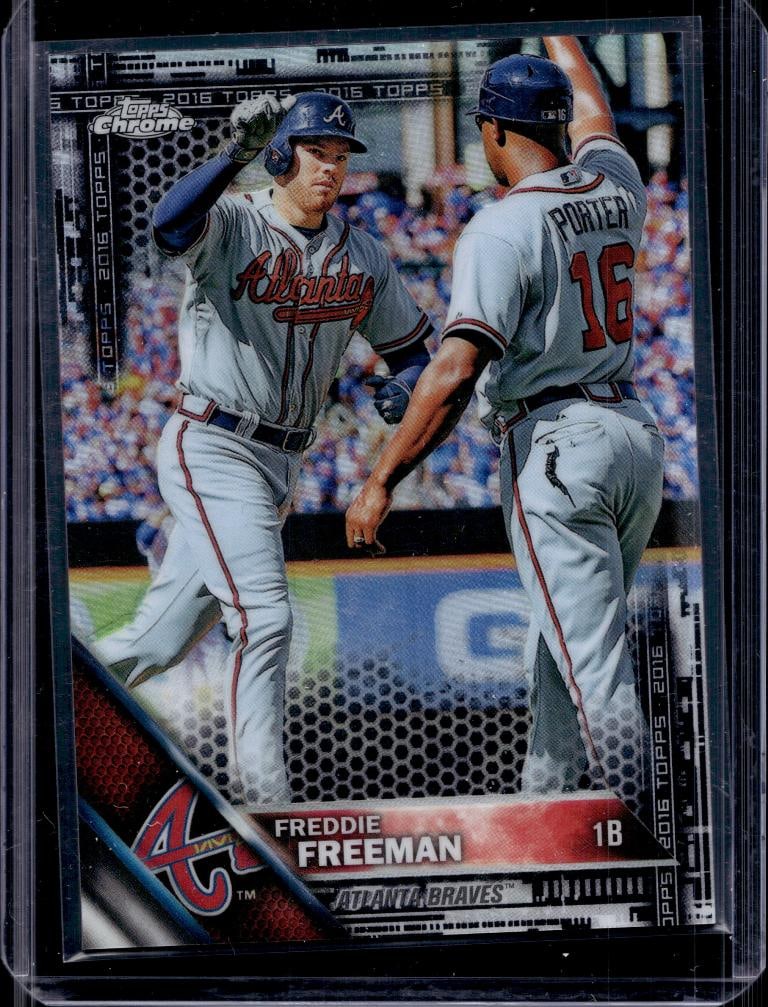 FREDDIE FREEMAN 2016 TOPPS CHROME BLACK REFRACTOR: NEAR MINT OR BETTER CONDITION