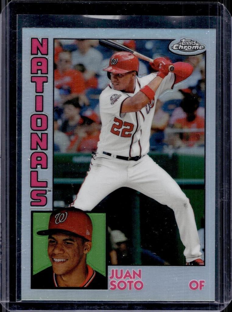 JUAN SOTO 2019 TOPPS CHROME 1984 RETRO REFRACTOR: NEAR MINT OR BETTER CONDITION