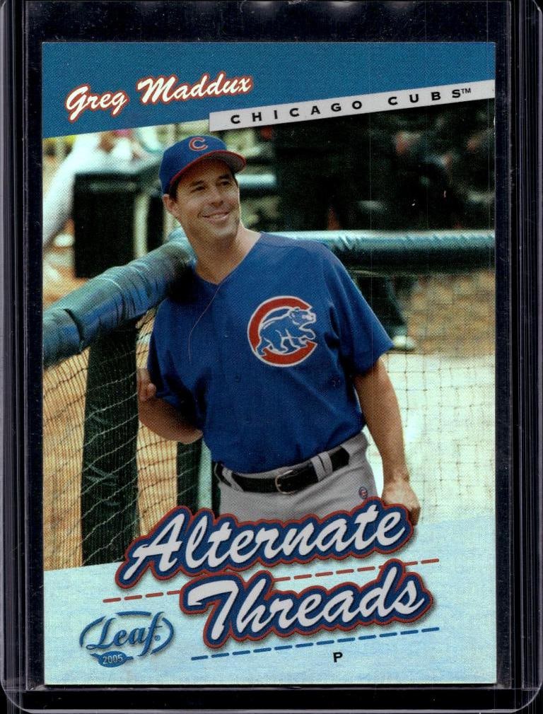 GREG MADDUX 2005 LEAF ALTERNATE THREADS INSERT: 103/150. NEAR MINT OR BETTER CONDITION
