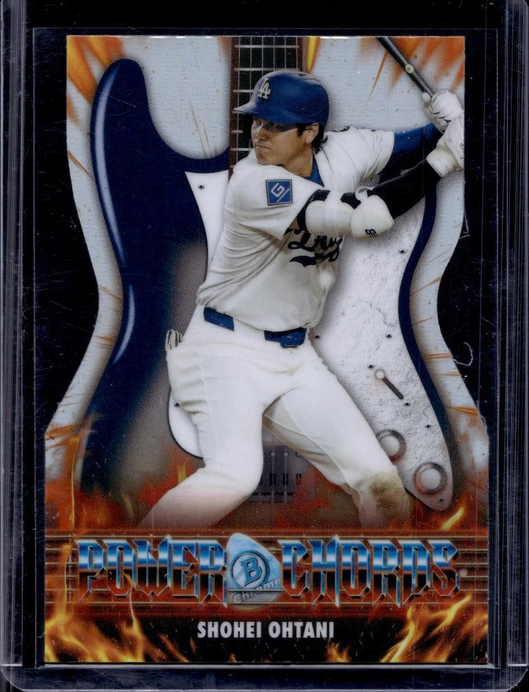 SHOHEI OHTANI 2026 BOWMAN CHROME POWER CHORDS DIE CUT REFRACTOR INSERT: NEAR MINT OR BETTER CONDITION