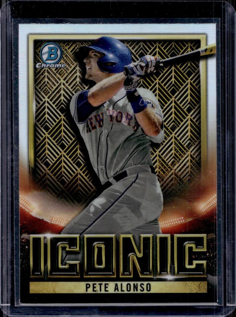 PETE ALONSO 2023 BOWMAN CHROME ICONIC REFRACTOR: NEAR MINT OR BETTER CONDITION