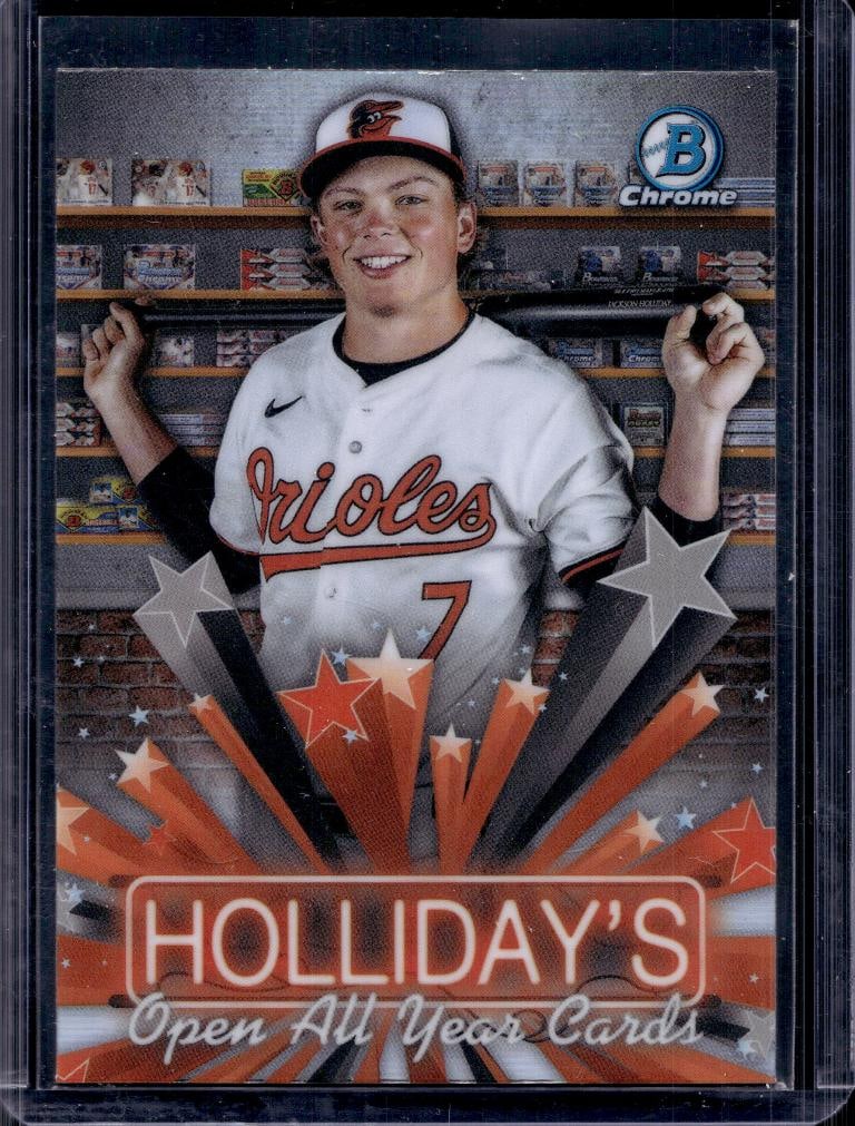 JACKSON HOLLIDAY 2025 BOWMAN CHROME HOBBY STARS REFRACTOR: NEAR MINT OR BETTER CONDITION