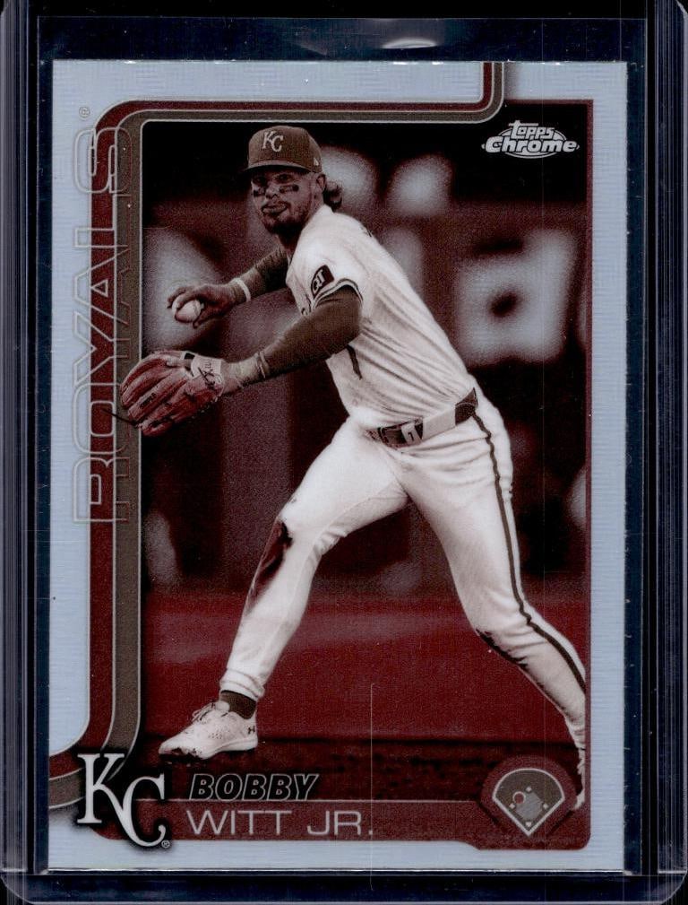 BOBBY WITT JR 2025 TOPPS CHROME SEPIA REFRACTOR: NEAR MINT OR BETTER CONDITION