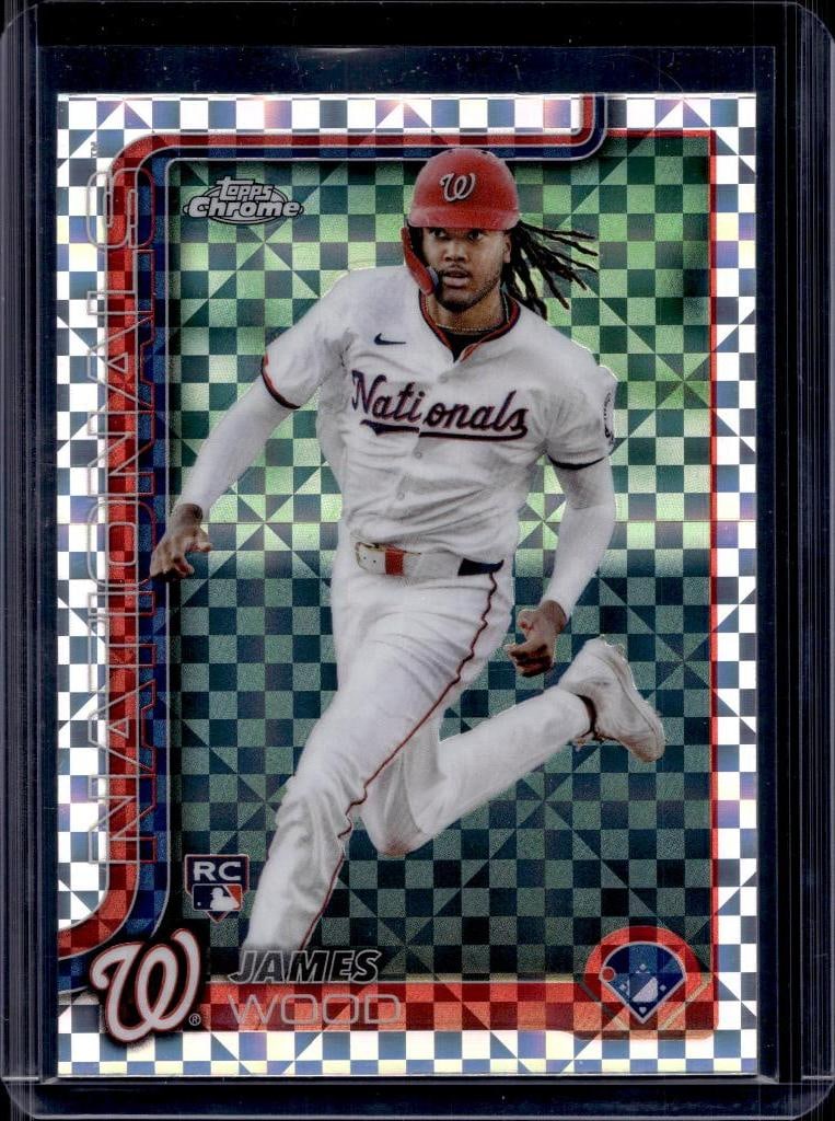 JAMES WOOD 2025 TOPPS CHROME XFRACTOR ROOKIE CARD: NEAR MINT OR BETTER CONDITION
