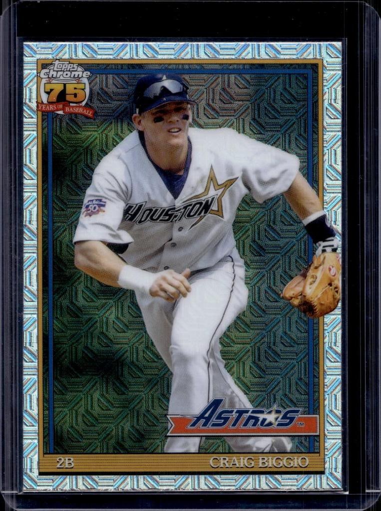 CRAIG BIGGIO 2026 TOPPS CHROME 1991 RETRO SILVER REFRACTOR: NEAR MINT OR BETTER CONDITION