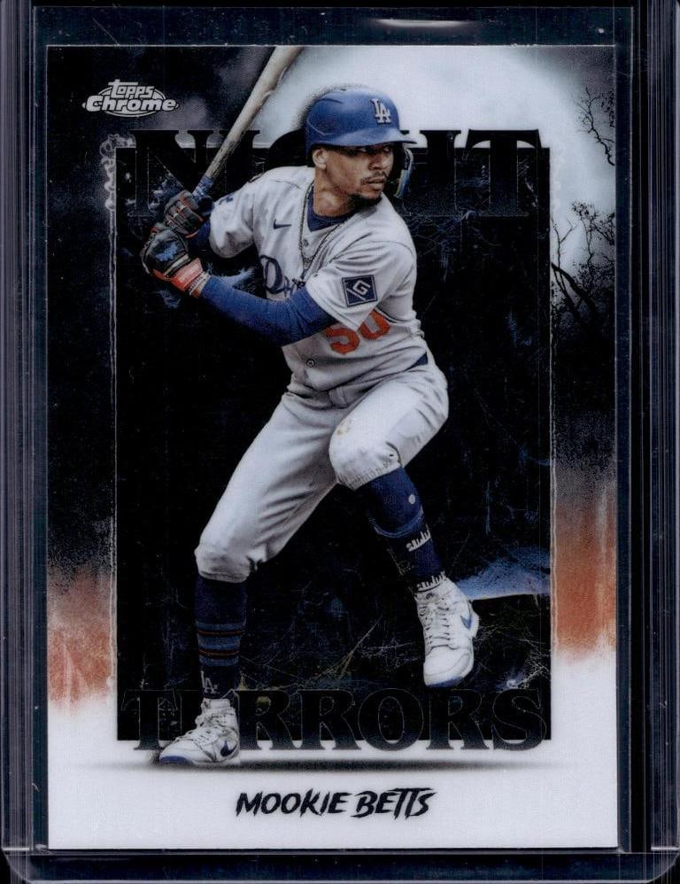 MOOKIE BETTS 2025 TOPPS CHROME UPDATE NIGHT TERRORS REFRACTOR: NEAR MINT OR BETTER CONDITION