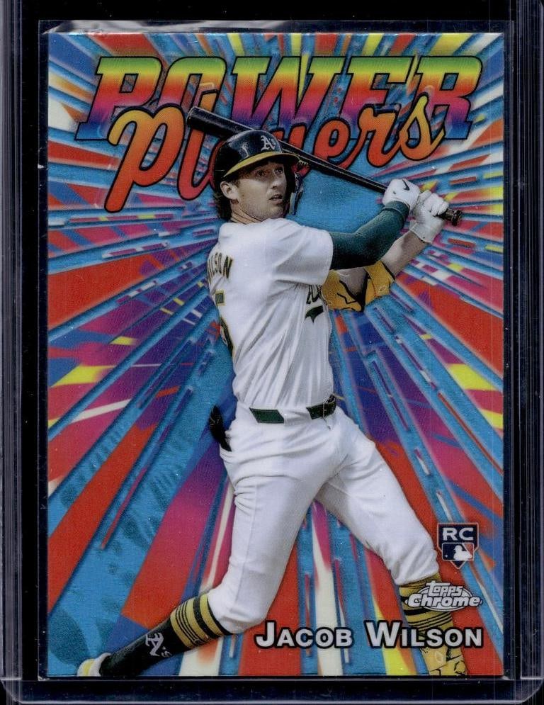 JACOB WILSON 2025 TOPPS CHROME POWER PLAYERS REFRACTOR ROOKIE CARD: NEAR MINT OR BETTER CONDITION