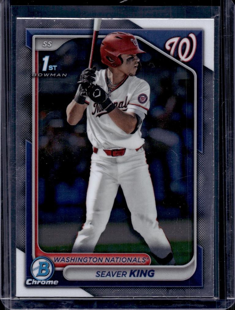 SEAVER KING 2024 BOWMAN CHROME 1ST ROOKIE CARD: NEAR MINT OR BETTER CONDITION