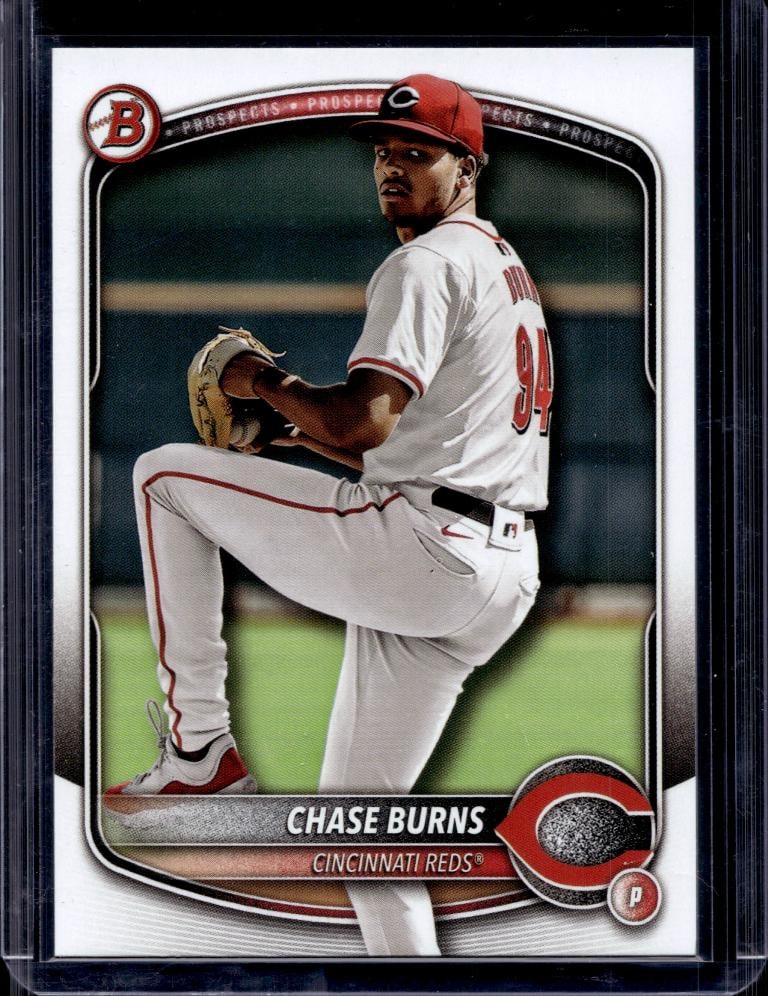 CHASE BURNS 2025 BOWMAN PROSPECTS ROOKIE: NEAR MINT OR BETTER CONDITION