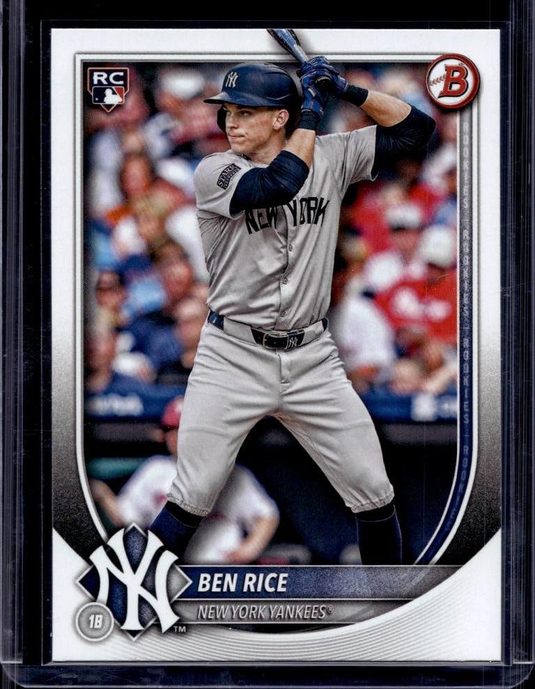 BEN RICE 2025 BOWMAN ROOKIE CARD: NEAR MINT OR BETTER CONDITION