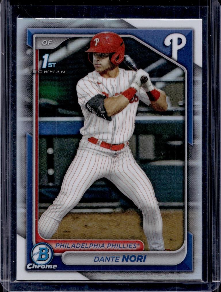 DANTE NORI 2024 BOWMAN CHROME 1ST REFRACTOR ROOKIE CARD: NEAR MINT OR BETTER CONDITION