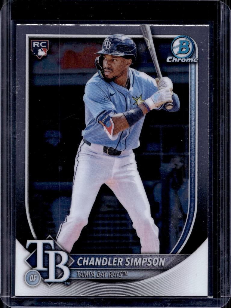 CHANDLER SIMPSON 2025 BOWMAN CHROME ROOKIE CARD: NEAR MINT OR BETTER CONDITION