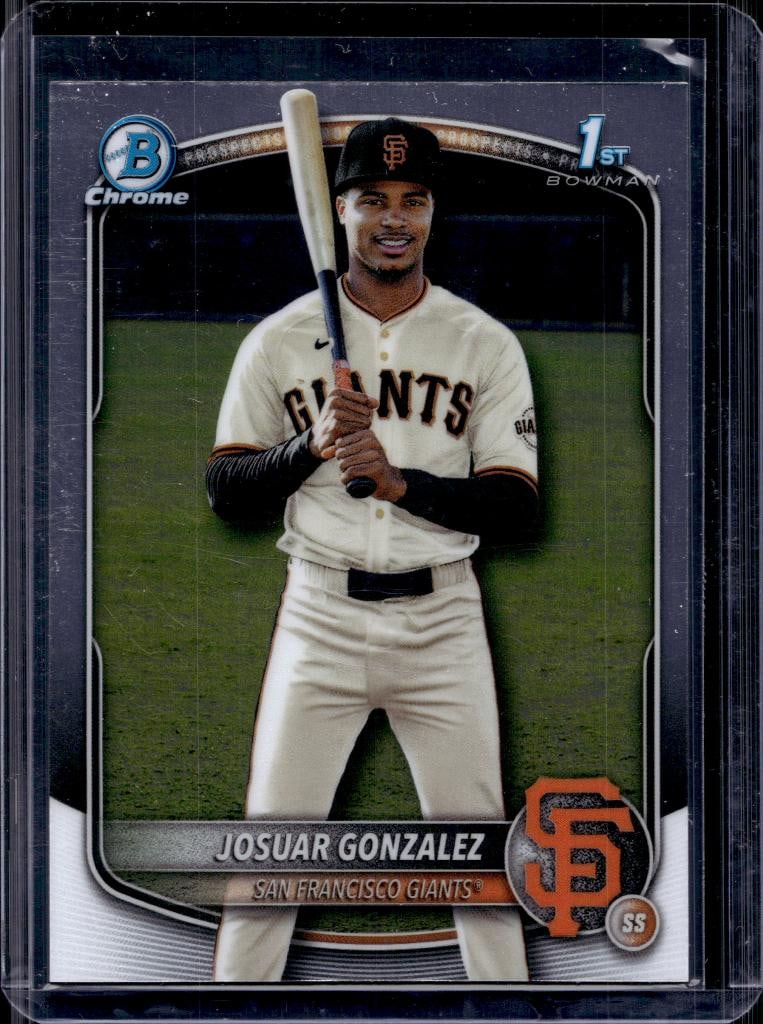 JOSUAR GONZALEZ 2025 BOWMAN CHROME 1ST ROOKIE CARD: NEAR MINT OR BETTER CONDITION