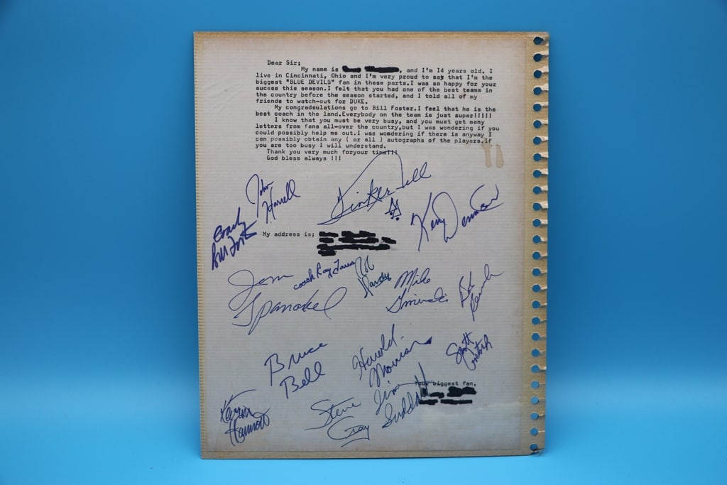 UK AND DUKE AUTOGRAPHS - 2