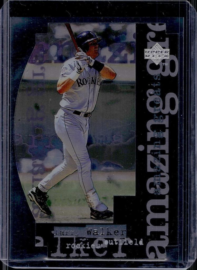 LARRY WALKER 1997 UPPER DECK AMAZING GREATS DIE SUT SP: 172/250. NEAR MINT OR BETTER CONDITION