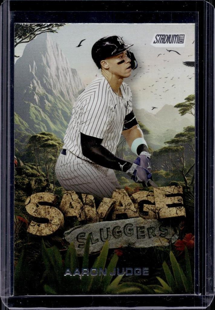 AARON JUDGE 2025 STADIUM CLUB SAVAGE SLUGGERS INSERT: VERY GOOD OR BETTER CONDITION