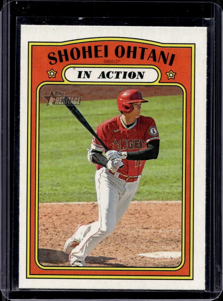 SHOHEI OHTANI 2021 TOPPS HERITAGE IN ACTION: NEAR MINT OR BETTER CONDITION