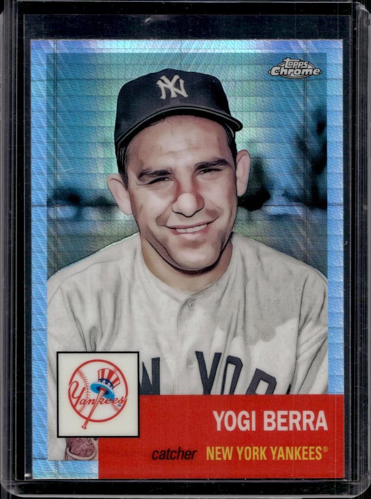 YOGI BERRA 2022 TOPPS CHROME PLATINUM XFRACTOR: NEAR MINT OR BETTER CONDITION