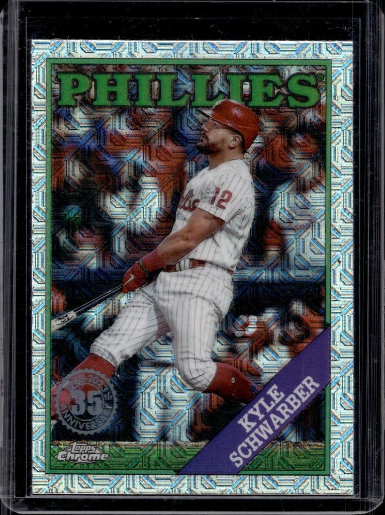 KYLE SCHWARBER 2023 TOPPS CHROME 1988 RETRO MEGA REFRACTOR: NEAR MINT OR BETTER CONDITION